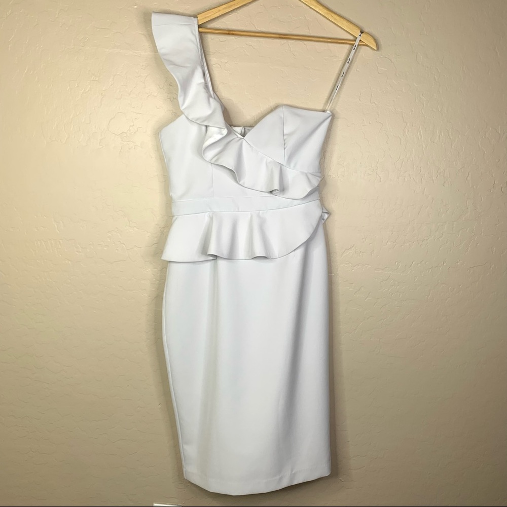 Bardot Camellia One-Shoulder Ruffle Cocktail Dress